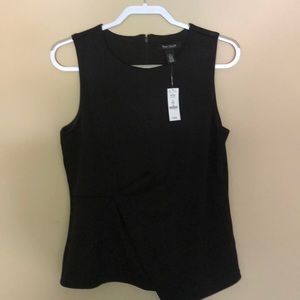 Black Asymmetrical Bodice Top